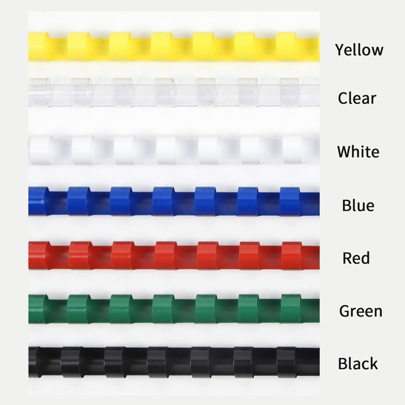Rayson CR198M-100 Plastic Binding Combs 5/16in. 19-Ring, 40-Sheet Capacity, Colorful