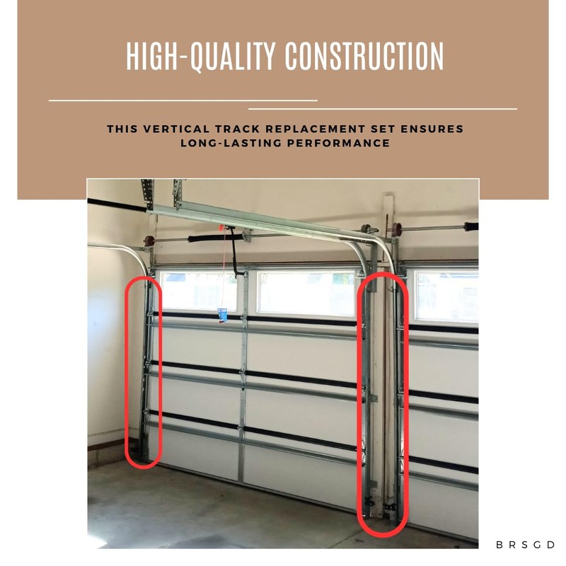 Universal Garage Door Vertical Track Set Kit for Garage Doors,