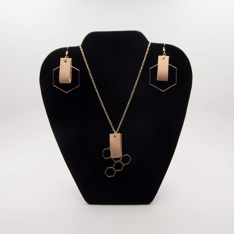 Realeather Trim Piece, Beige Suede Leather