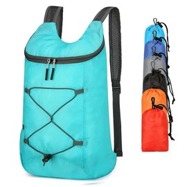 levayhill 16L Hiking-Daypack Lightweight-Foldable Travel-Backpack Water-Resistant Camping Outdoor Packable Easy Carry-on Bag, Lake Blue, Small, Lightweight,foldable
