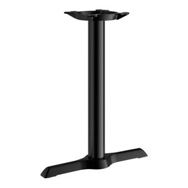 Glownary Cast Iron Table Base, T-Shape End Column, 5W x 22L x 28H inches, Black