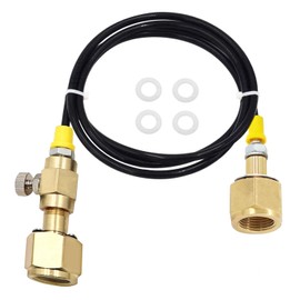Upgraded CO2 Tank Refill Adaptor Transfer Hose，for large CGA320 CO2 tank filled to the small CGA320 Tank(60 inch)