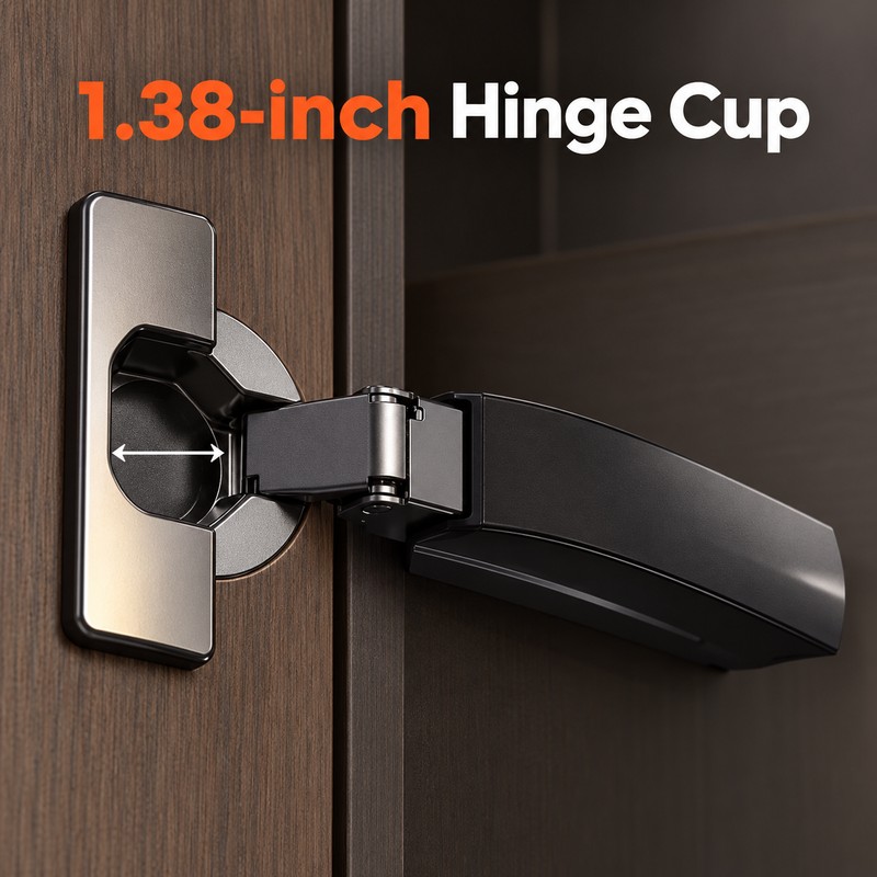35mm Soft-Close Cabinet Hinges for Kitchen & Furniture – Black