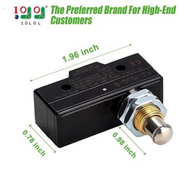 10L0L Golf Cart Bremspedal Mikroschalter 3-Terminal Plunger-Style für Club Car DS 1981 UP & EZGO 1971 UP, ersetzt OEM#1011439, 12374G1, 13141G1,730, MS-011