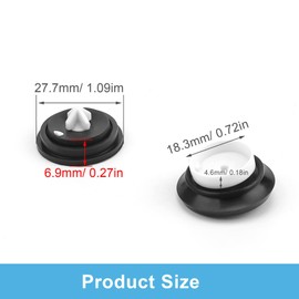 0XBIT Hat Membrane Sink Box, 4 Pieces Sink Valve Seals, Rubber Material Flush Valve Seal, Hat Diaphragm Is Suitable for Toilet Water Tank Water Valve