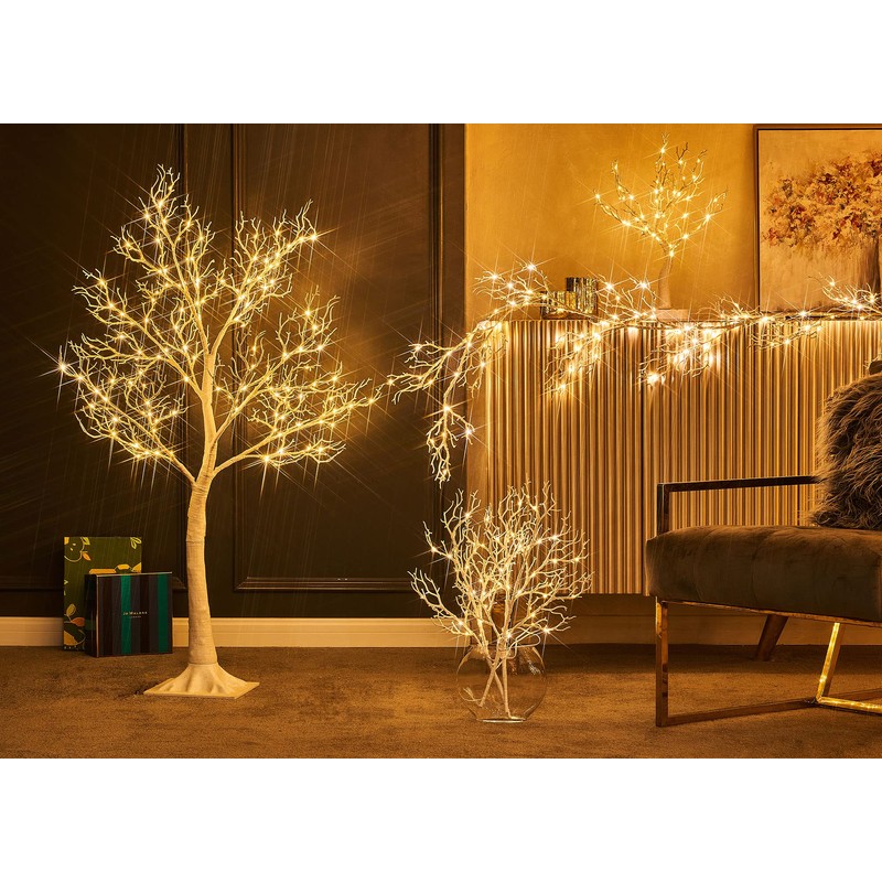 LITBLOOM Lighted Garland with Timer 120 LED Fairy Lights 6FT,