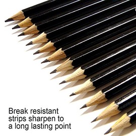 12 Graded Pencils - Draws, Tones & Shades without mess