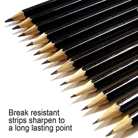 12 Graded Pencils - Draws, Tones & Shades without mess