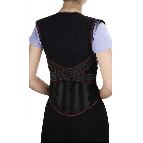 XWSM Tourmaline Self-Heating Full Back Support Belt 108 Pieces Magnets Waist Support Back Posture Vest Belt for Correcting Spine Shoulder Support (Size : XL)