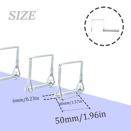 CEEYSEE 5 x Locking Pin 6 mm x 50 mm One Cotter Pin Pipe Folding Pin with Snap Lock Square Galvanised Shackle for Trailers, Tractors, Dumppers, Farm, Lawn Mowers (F.6 mm x 50 mm)