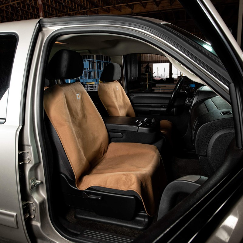 Carhartt Quick-Fit Nylon Duck Seat Protector, Durable Pet Seat Cover,