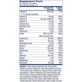Suplemento Vitaminico One A Day Multimineral 150 Tabletas Sabor Sin Sabor
