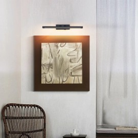Picture Light Battery Operated with Remote, LED Black Art Lights for Paintings Rechargeable Dimmable and Timer, 16in Wall SconceLamp Power(W): 20, Lamp Sizes: 16 inch