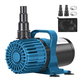 TONGCHANT 1600GPH 100W Pond Pump for Outdoor Ponds, Waterfalls, Aquarium and Garden, Large Fountain Pump with 20ft Cord, 180° Adjustable Flow, Debris Barrier Bag, Quiet Operation, UL listed