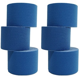 Wawaki Kinesiology Tape 5 m x 5.0 cm in 12 Colours Dark Blue Pack of 6