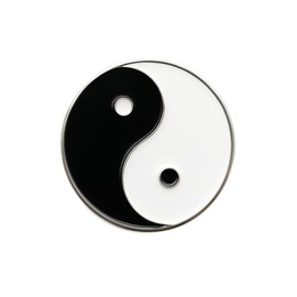 Black & White Yin Yang Ball Marker - Single Premium Golf Marker for Putting Green | Unique Golf Ball Marker for Men & Women – Ballmarker Golf Gift for Alignment & Style, 1" Wide