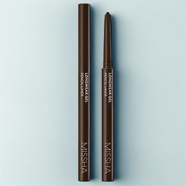 Anjumain Missha Long Wear Gel Pencil Liner 0.14g, pecan brown, 1 piece / 미샤 롱웨어 젤 펜슬 라이너 0.14g, 피칸브라운, 1개