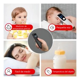 Termómetro Infrarrojo Sin Contacto QYJU T7-103 Medición Precisa Rápida Negro                                                                          
