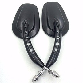 SMT-Black Big Side Mirrors Compatible With 1982 and up Harley Night Train FXSTB Springer Softail FXSTS Sportster 1200 XLH1200 Black [B01D0QW3UA]