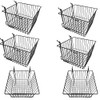 MH GLOBAL Set of 6 Pieces Black Metal Wire Slatwall