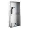 SaniteModar Shower Niche, Stainless Steel Shower Niche 12" X 24"