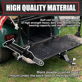 VIAGL Golf Cart Trailer Hitch, Trailer Hitch, Golf Cart Hitch with 2 Inch Receiver Fit for Backseat FootrestClub Car, EZGO, Yamaha