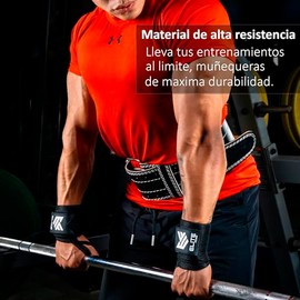 Muñequeras para gimnasio, wrist wraps, muñequeras para levantamiento de pesas, idelas para entrenamientos de gimnasio y crossfit