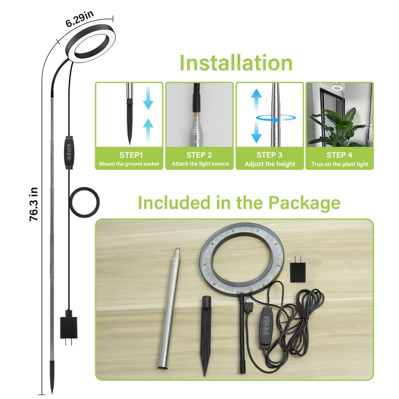 YZIXNUY Plant Lamp for Indoor Plants-Full Spectrum Plant Grow Lights