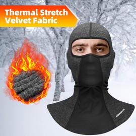 ROCKBROS Balaclava Winter Balaclavas Men Women for Outdoor Sports Bicycle Motorcycle Snowboard Ski Windproof Breathable, gray
