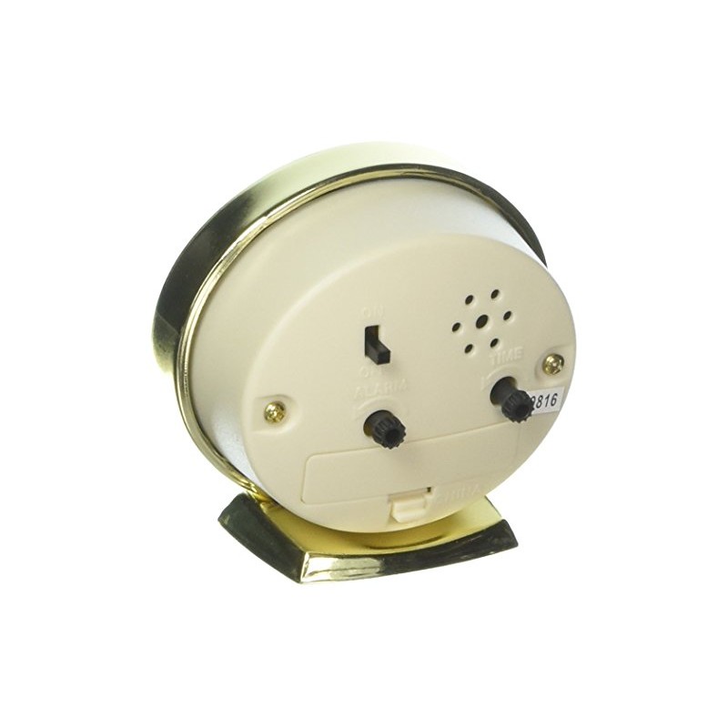 Westclox 11605QA - Reloj Despertador (Funciona con Pilas), Color Dorado