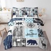 Erosebridal Bear Deer Comforter for Boys, Rustic Farmhouse Bed in