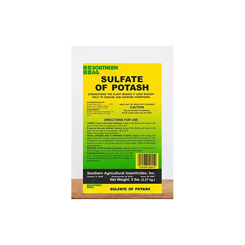 Southern Ag Sulfate of Potash 0-0-50, 5 LB Size: 5