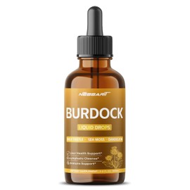 NESSARIT Burdock Liquid Drops - Milk Thistle, Sea Moss, Dandelion - Liver Health, Lymphatic Cleanse, Immune Support - Made in USA - 2.0 fl oz (60ml)