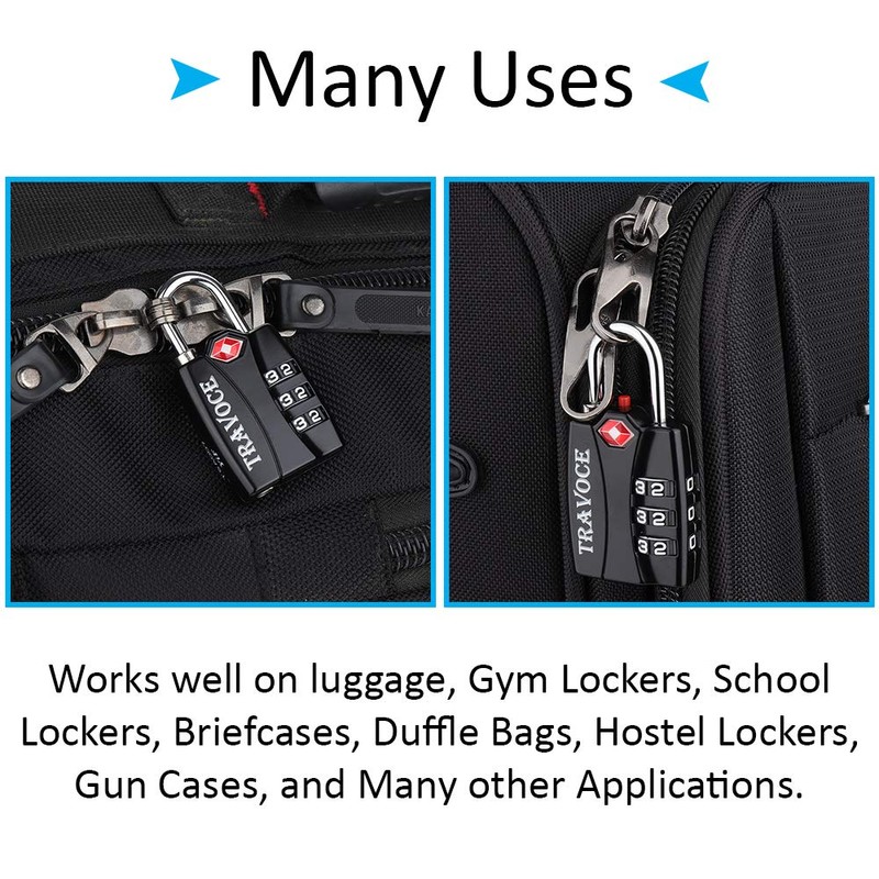 TSA Approved Luggage Locks, Travel Locks Which Also Work Great