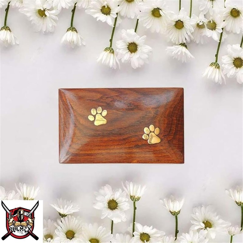 AZQAAN HANDICRAFT Rosewood Cremation Box Pet Urn Peaceful Pet Memorial