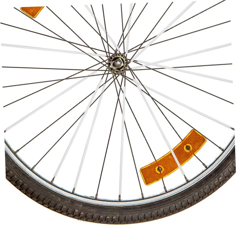 Kisangel Bike Spoke Covers Reflector Bicycle Skin Wraps White Bikes