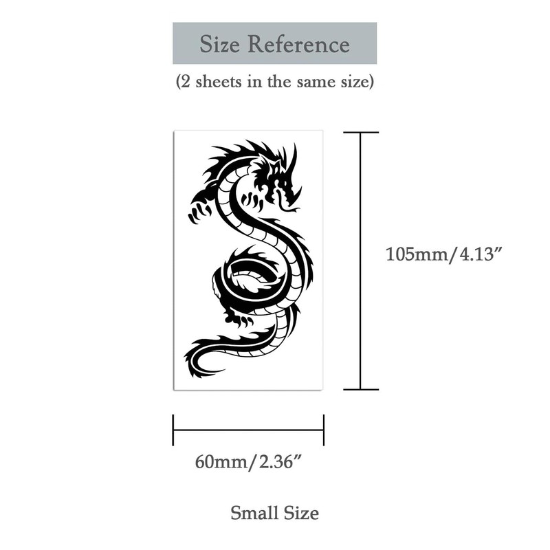 Oottati Small Cute Temporary Tattoo Sticker Set of 2 -