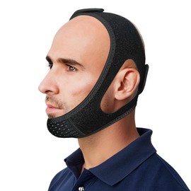 Chin Strap for CPAP Users | Comfortable Mouth Support to Encourage Closed Mouth Positioning for Men & Women Who Breathe Through the Mouth During Sleep (S-M)