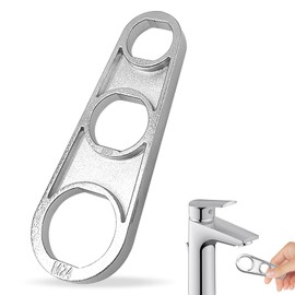 Aerator Mounting Key, Tap Strainer Keys, 6 Sizes Universal Aerator Service Key, Tap Aerator Removal Tool, Water Tap Descaler Attachment Metal