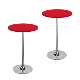 mylacerhome 2 Pack Round Fitted Tablecloth 20 Inch Stretch Spandex Table Cover Red Washable Table Cloth Elastic Table Topper for Indoor and Outdoor