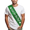 Irish for the Day Sash - Green with Silver Text