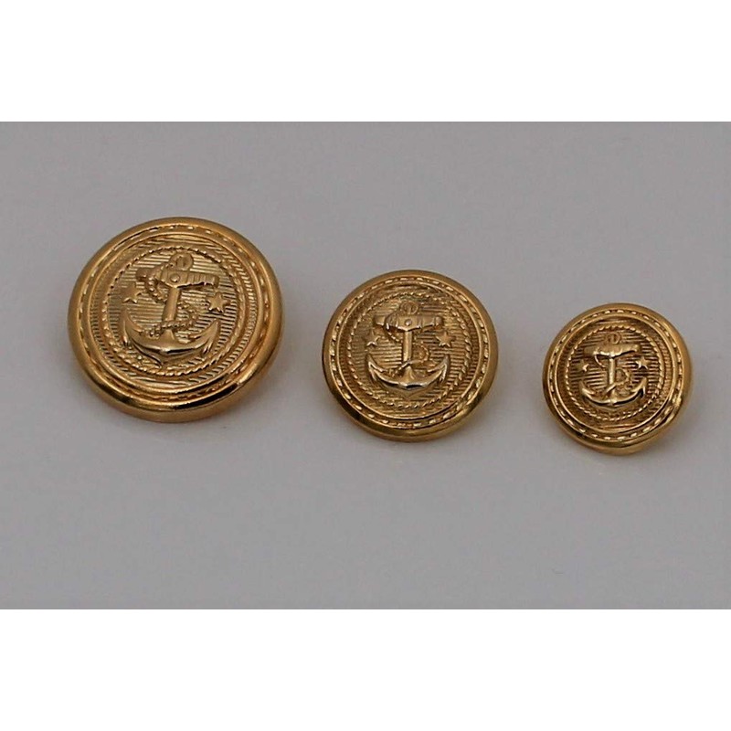 High-quality gold metal buttons, metal buttons with anchor, made in