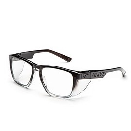 UNIVET | Work Safety Glasses, Scratch-Resistant, Stylish, 571 Diamond Clear KN, (EN166, EN170), Diamond/After Dark