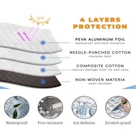 Car Windscreen Cover, Frost Protection, Ultra Thick Windscreen Cover, Winter Large Cover, Windscreen Car, 10 Magnetic Windscreen Protection, Car for SUV Truck Car