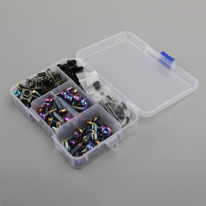 Mad Hornets 173PCS Burnt Titanium Windscreen Fairing Bolt Kit Fastener