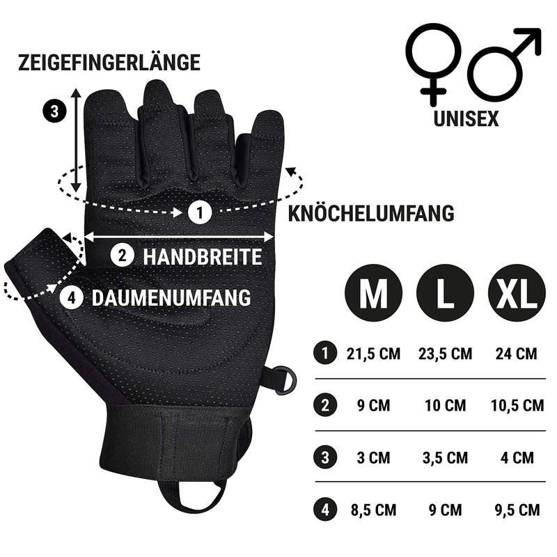 Igoera rock climbing gloves, robust seams, finger gloves for climbing,