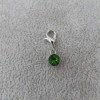 Pemby Studio AUGUST Birthstone Crystal Charm Zipper Pull Keychain Add