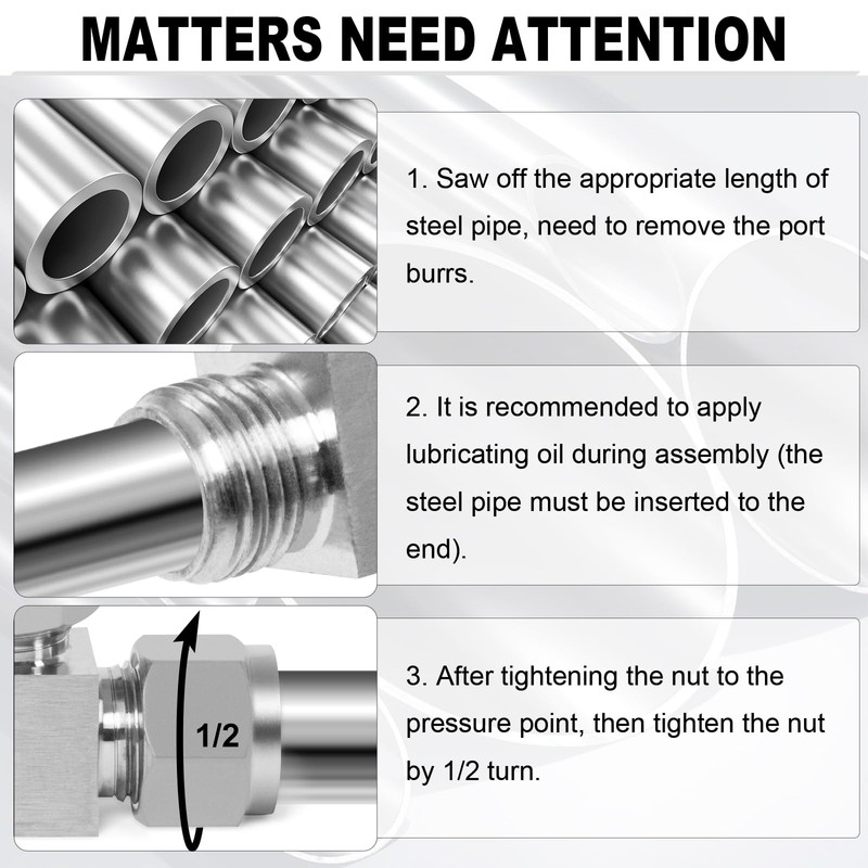ChillWaves 304 Stainless Steel Tee Compression Tube Fitting, 3/8" OD