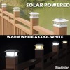 SIEDiNLAR Solar Post Cap Lights Outdoor Glass 2 Modes 8