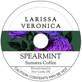 Spearmint Sumatra Coffee (Single Serve K-Cup Pods) (Gourmet, Naturally Flavored, Whole Coffee Beans) (12 pods, ZIN: 574605)